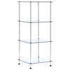 vidaXL 4-kerroksinen hylly l&auml;pin&auml;kyv&auml; 40x40x100 cm karkaistu lasi