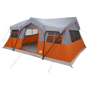 vidaXL Perhe Teltta 487 x 340 x 216 cm Harmaa ja oranssi