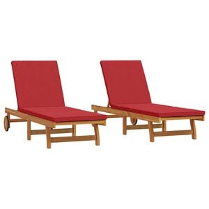 vidaXL Aurinkotuoli 2-henkil&ouml; 2 pcs Ruskea Tihe&auml; akasiapuu