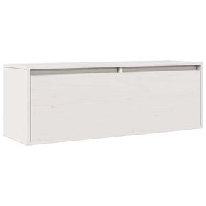 vidaXL Sein&auml;kaappi valkoinen 100x30x35 cm t&auml;ysi m&auml;nty