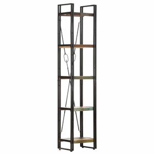 vidaXL 5-tasoinen kirjahylly 40x30x180 cm kierr&auml;tetty t&auml;ysi akaasiapuu