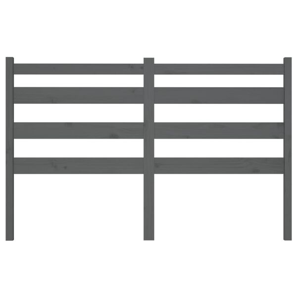 vidaXL Sängynpääty harmaa 166x4x100 cm täysi mänty