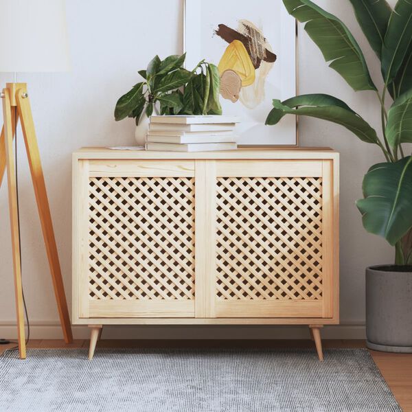 vidaXL Kaapin ovet ristikkomuotoilu 2 kpl 49,5x61,5 cm t&auml;ysi m&auml;nty