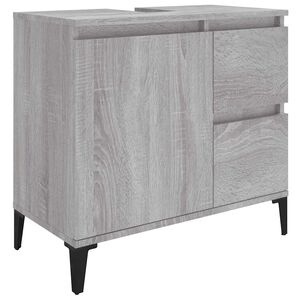 vidaXL Kylpyhuoneen kaappi harmaa Sonoma 65x33x60 cm tekninen puu