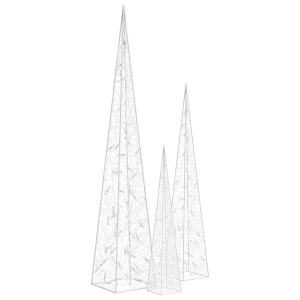 vidaXL LED-koristevalokartiosarja sininen akryyli 60/90/120 cm