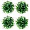 vidaXL Keinotekoiset puksipuupallot LED-valoilla 4 kpl Vihreä 15 cm