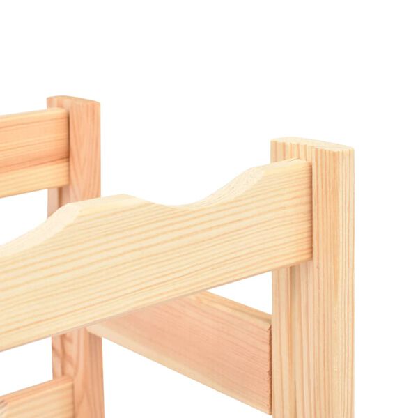 vidaXL Viinipulloteline 20 pullolle mänty