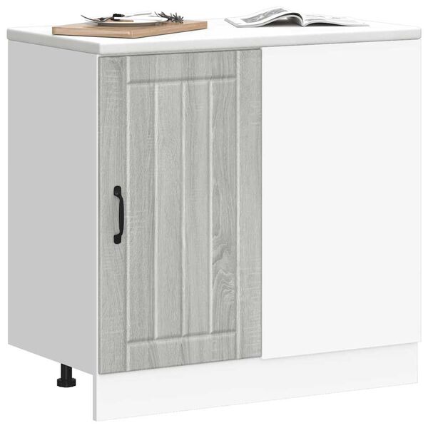 vidaXL Keitti&ouml;n alakaappi Lucca harmaa sonoma suunniteltu puu