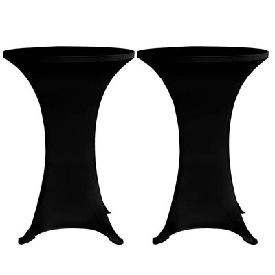 vidaXL Seisovan pöydän päällyste Ø60 cm musta venyvä 4 kpl