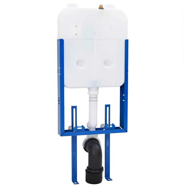 vidaXL Vesilukon kehys säilytystilassa Valkoinen 50 x 8 x 131 cm Teräs