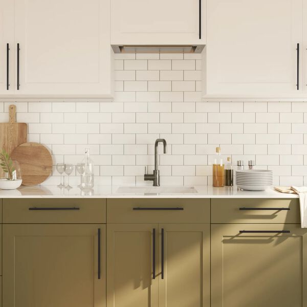 vidaXL Kaapin kahvat 20 kpl musta 224 mm ruostumaton teräs