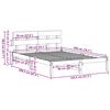 vidaXL Sängyn runko päätyllä Ruskea 140 x 200 cm Täysi Mänty