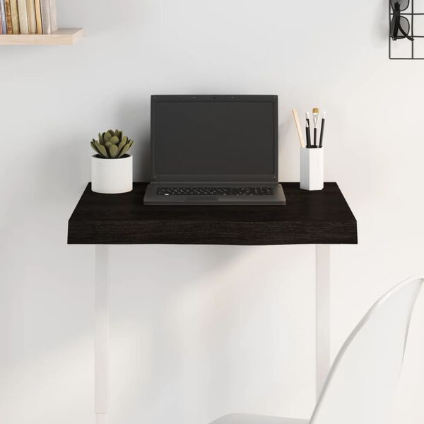 vidaXL P&ouml;yt&auml;levy tummanruskea 60x40x(2-6) cm k&auml;sitelty t&auml;ystammi