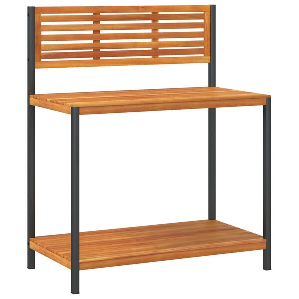 vidaXL Puutarhan ty&ouml;p&ouml;yt&auml; 90x50x110 cm t&auml;ysi akasiapuu ja ter&auml;s