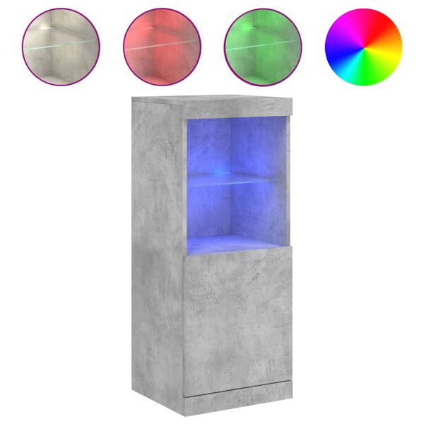 vidaXL Senkki LED-valoilla betoninharmaa 41x37x100 cm