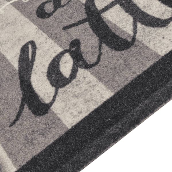 vidaXL Keittiön pestävä matto Coffee musta 60x300 cm sametti