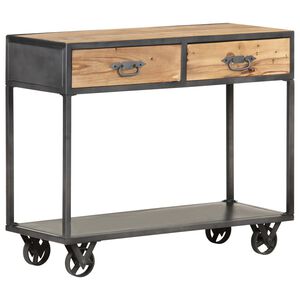 vidaXL Konsolip&ouml;yt&auml; 90x35x74 cm kierr&auml;tetty t&auml;yspuu