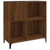 vidaXL LP-levyjen s&auml;ilytyskaappi ruskea tammi 84,5x38x89 cm puu