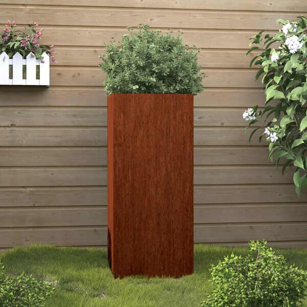 vidaXL Kukkalaatikko 32x29x75 cm Corten ter&auml;s