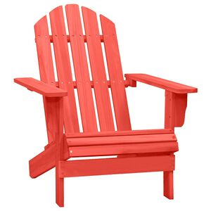 vidaXL Adirondack-puutarhatuoli t&auml;ysi kuusi punainen