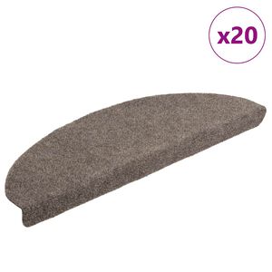 vidaXL Porrasmatot itseliimautuvat 20 kpl 65x21x4 cm beige puolipy&ouml;re&auml; suuri
