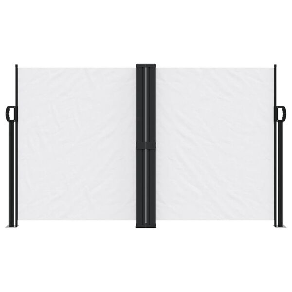 vidaXL Sis&auml;&auml;nvedett&auml;v&auml; sivumarkiisi valkoinen 140x1200 cm