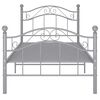 vidaXL Sängynrunko harmaa metalli 90x200 cm