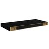 vidaXL Kelluvat sein&auml;hyllyt 2 kpl musta 50x23x3,8 cm MDF