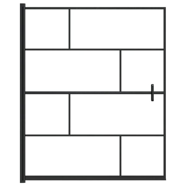 vidaXL Suihkusein&auml; ESG 116x140 cm musta