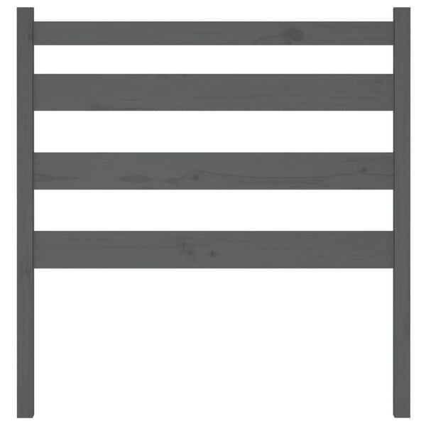 vidaXL Sängynpääty harmaa 96x4x100 cm täysi mänty