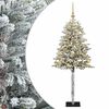 vidaXL Muovinen joulukuusi koristeilla 120 cm 150 LEDi&auml;