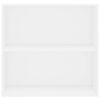 vidaXL 2-kerroksinen kirjakaappi valkoinen 80x30x76,5 cm tekninen puu