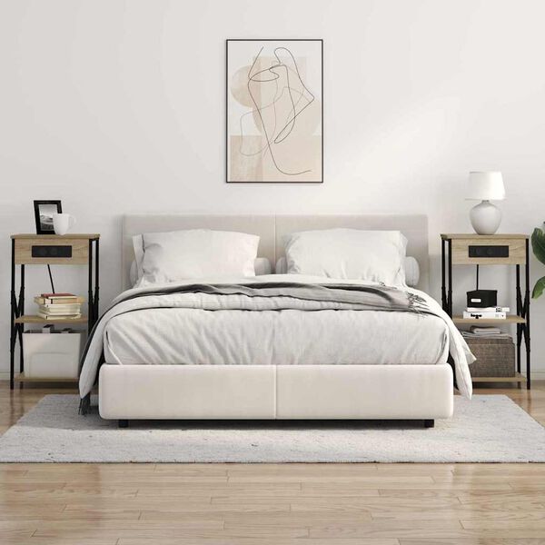 vidaXL Y&ouml;p&ouml;yt&auml;kaappi Sonoman tammi 41 x 31 x 76 cm Tekninen puu