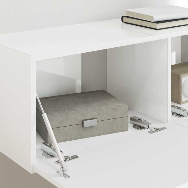 vidaXL TV-sein&auml;kaappi 2 pcs Kiilt&auml;v&auml; Valkoinen 98 x 31 x 29,5 cm