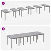 vidaXL Puutarhan ruokapöytä Vaaleanharmaa 300 x 100 x 73 cm