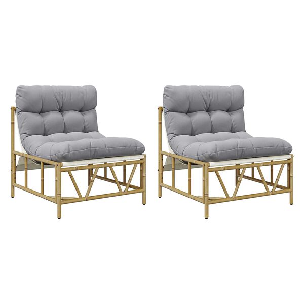 vidaXL Puutarhan Tuoli 2 pcs Vaaleanharmaa 75 x 75 x 71 cm Teräs