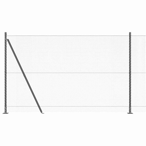 vidaXL Aitalatu Harmaa 10 x 1,5 m (13 mm verkko) Ter&auml;st&auml; ja PVC:t&auml;