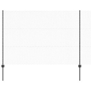 vidaXL Kuusikulmainen aita pylv&auml;&auml;ll&auml; 25 x 1,5 m PVC-pinnoitettu ter&auml;s