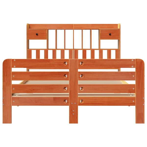 vidaXL S&auml;nky kirjahyllyll&auml; ei patjaa vahanrusk. 140x200 cm t&auml;ysi m&auml;nty