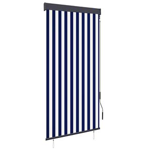 vidaXL Ulkorullaverho 100x250 cm sininen ja valkoinen