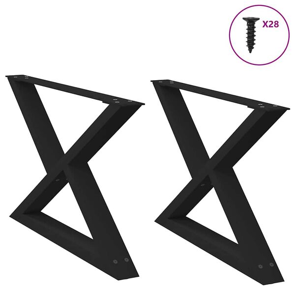 vidaXL Sohvap&ouml;yd&auml;n jalat 2 kpl musta 70x(42-43,3) cm ter&auml;s