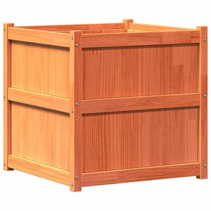 vidaXL Ulkokukkalaatikko vahanruskea 70x70x70 cm t&auml;ysi m&auml;nty