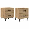 vidaXL S&auml;ngynkaappi 2 pcs Artisan tammi 40 x 35 x 47,5 cm Tekninen puu