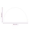 vidaXL Takan lasilevy puolipyöreä 1000x600 mm