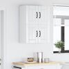 vidaXL Keitti&ouml;n sein&auml;kaapit ovella 2 pcs Korkean kiillon valkoinen