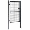 vidaXL Verkkoportti puutarhaan galvanoitu ter&auml;s 100x150 cm harmaa