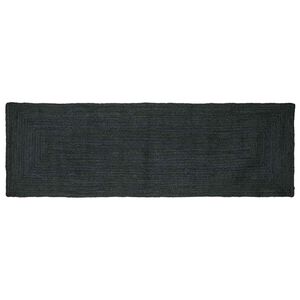 vidaXL Alue Matto Tummanharmaa 80 x 250 cm Juutti