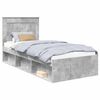 vidaXL S&auml;ngyn runko Betonin harmaa 2FT6 Small Single Massiivinen m&auml;nty