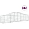vidaXL Kaarevat kivikorit 12 kpl 200x30x40/60 cm galvanoitu rauta