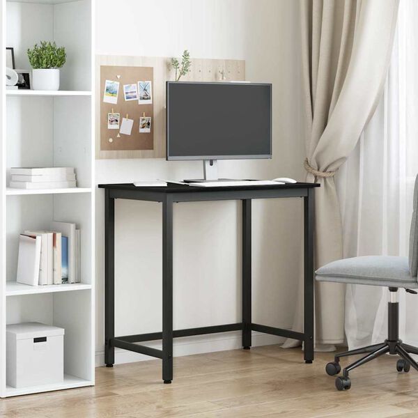 vidaXL P&ouml;yt&auml; Musta tammi. 100 x 50 x 76,5 cm Kehitetty puu ja ter&auml;s